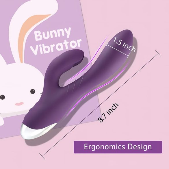 Tracy's Dog trusīša vibrators ar klitora stimulatoru, ūdensizturīgs, violets