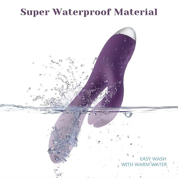 Tracy's Dog trusīša vibrators ar klitora stimulatoru, ūdensizturīgs, violets