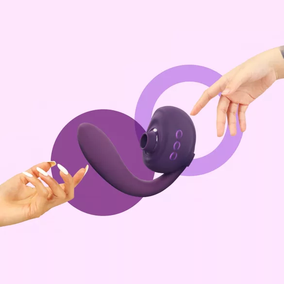 Tracy's Dog OG 3 - sieviešu vibrators ar klitora sūcēju G-punktam violets