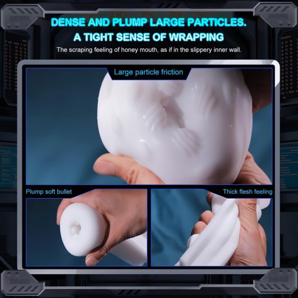 Leopard - vīriešu masturbators ar kustīgu, sūkšanas un vibrācijas funkciju melns