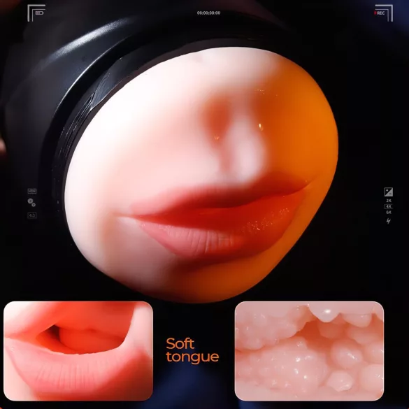 Leopard - mutes un mākslīgās maksts dzimumlocekļa vibrators (dabisks)