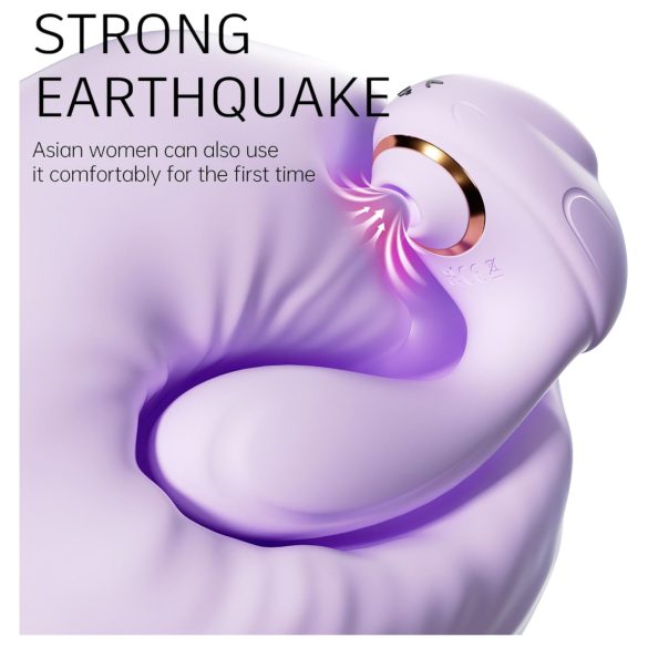 Leopard - vibrators ar sūkšanu un vibrāciju violetā krāsā