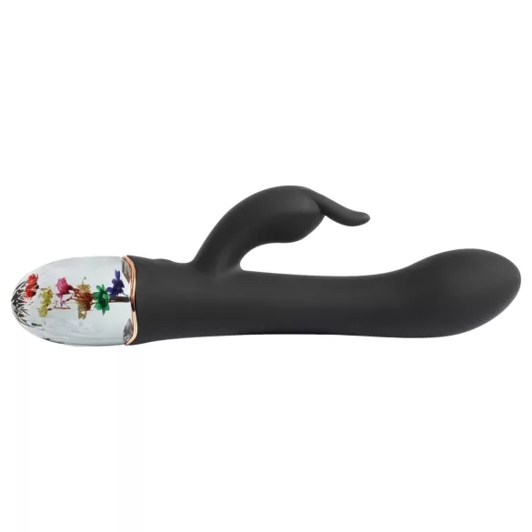LOVISS Flower - klitora roktura G‑punkta vibrators (melns)