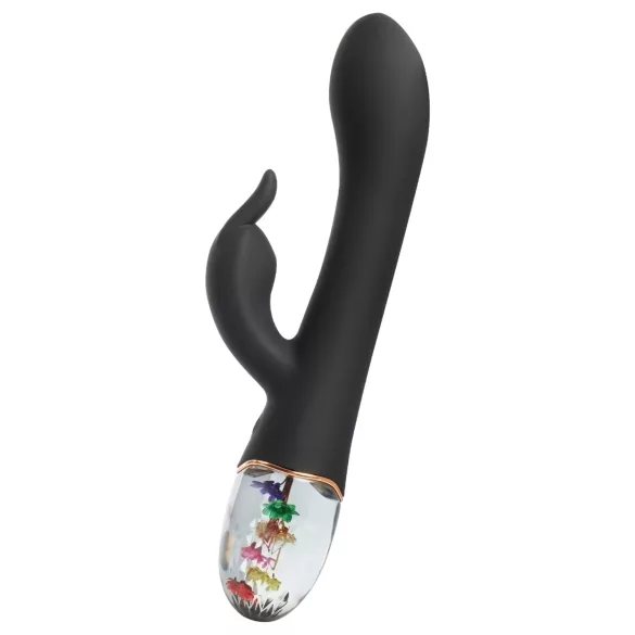 LOVISS Flower - klitora roktura G‑punkta vibrators (melns)