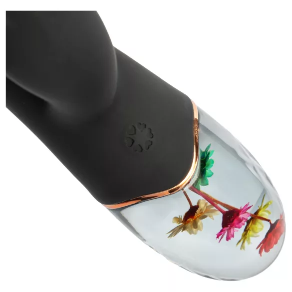LOVISS Flower - klitora roktura G‑punkta vibrators (melns)