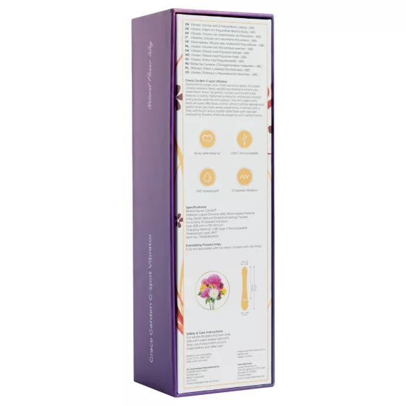 LOVISS Flower Grace - G‑punkta vibrators (melns)