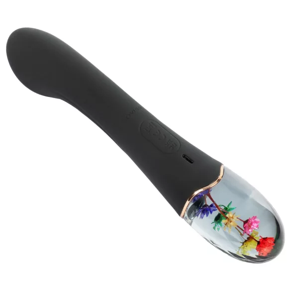LOVISS Flower Grace - G‑punkta vibrators (melns)