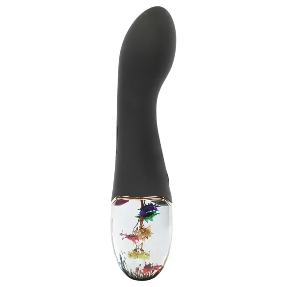 LOVISS Flower Amber - G‑punkta vibrators (melns)