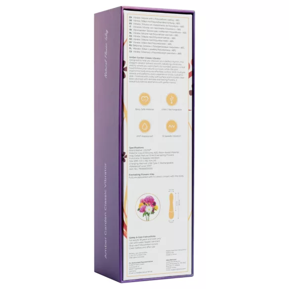 LOVISS Flower Amber - G‑punkta vibrators (melns)