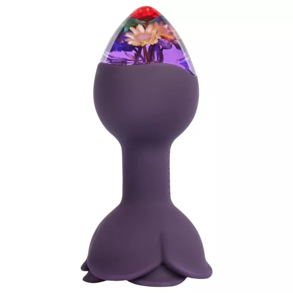 LOVISS Flower - tālvadības anālais vibrators (violets)