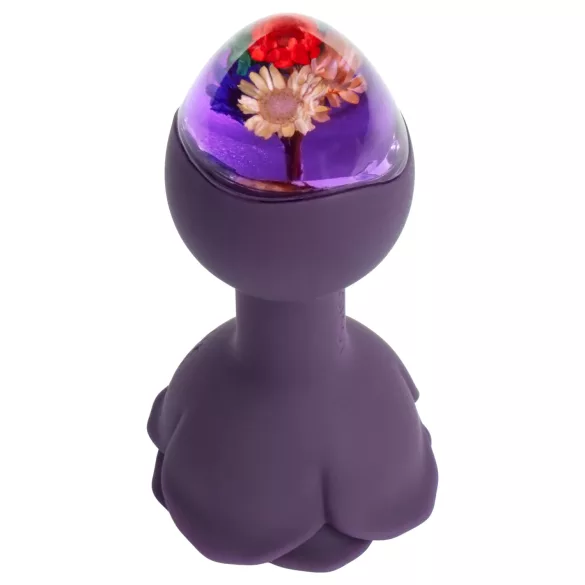 LOVISS Flower - tālvadības anālais vibrators (violets)