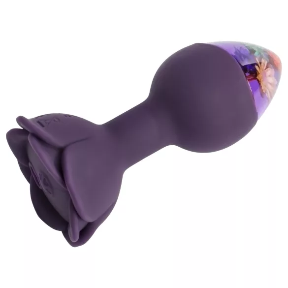 LOVISS Flower - tālvadības anālais vibrators (violets)