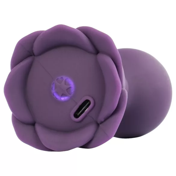 LOVISS Flower - tālvadības anālais vibrators (violets)