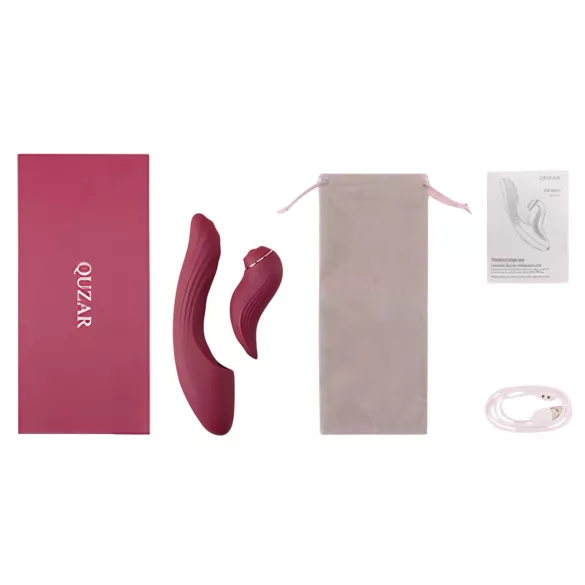 Vibeconnect - 2in1 G-punkta un klitora vibrators sarkans