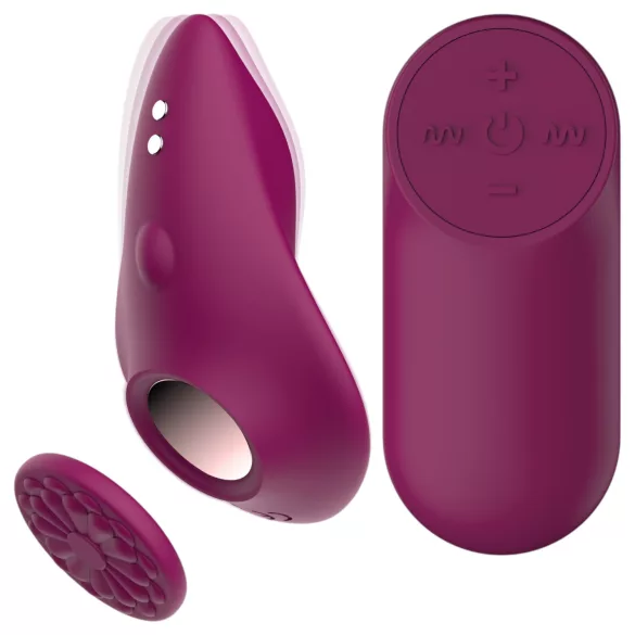 Passion Play - tālvadības, magnētiska biksīšu vibrators (bordo)