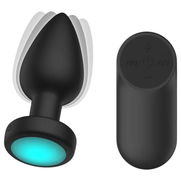 Passion Play - LED gaismas vibrējošais anālais plugs - M izmērs