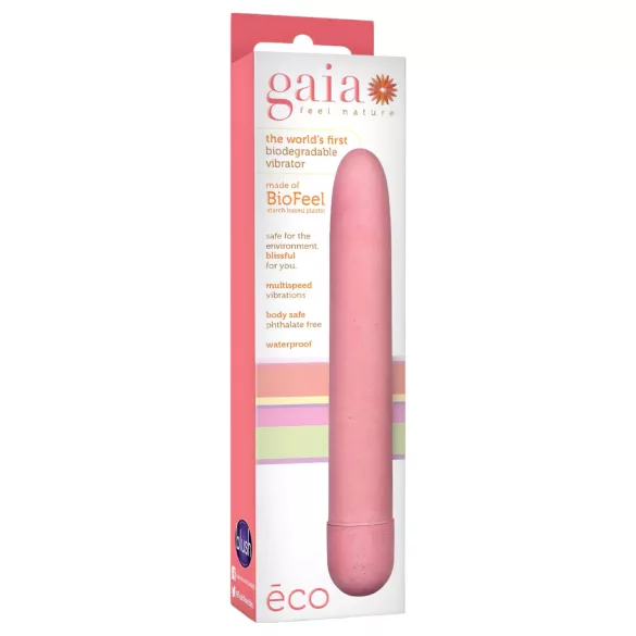 Gaia Eco L - vibrators sievietēm, videi draudzīgs, rozā, liels