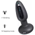 Honey Play Box anālais vibrators ar mēlīti, melns
