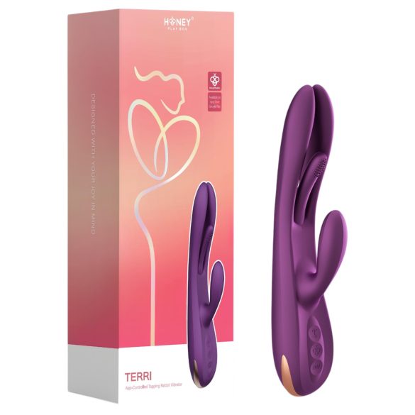 Honey Play Box Terri - klitora un mēles vibrators ar rokturi violets