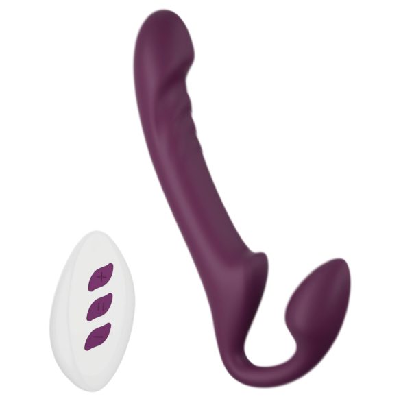 Honey Play Box Bliss - strap-on vibrators ar rotējošām bumbiņām violets