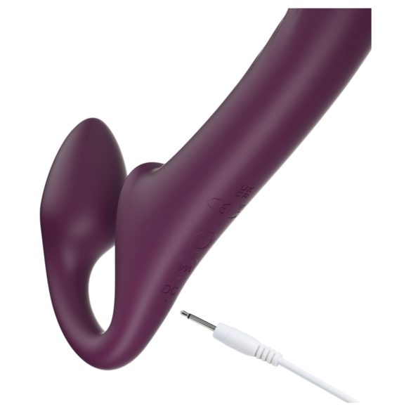 Honey Play Box Bliss - strap-on vibrators ar rotējošām bumbiņām violets