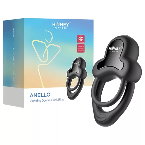 Honey Play Box Anello - viedais vibrējošs dzimumlocekļa un sēklinieku gredzens