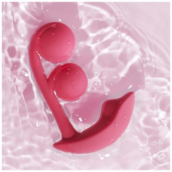 Honey Play Box Melody - 2-in-1 vibrators ar bumbiņām sarkans