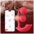 Honey Play Box Melody - 2-in-1 vibrators ar bumbiņām sarkans