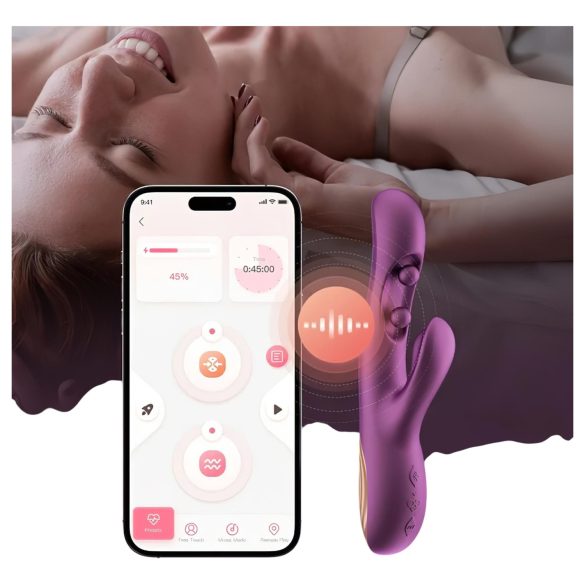 Honey Play Box Gem - vibrators G-punkta un klitora stimulācijai ar lodītēm violets