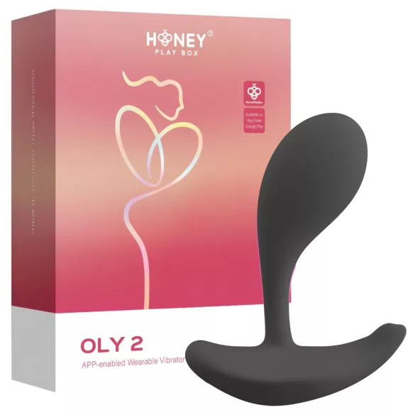 Honey Play Box Oly 2 - ar lietotni vadāms G-punkta un klitora stimulējošs vibrators (melns)