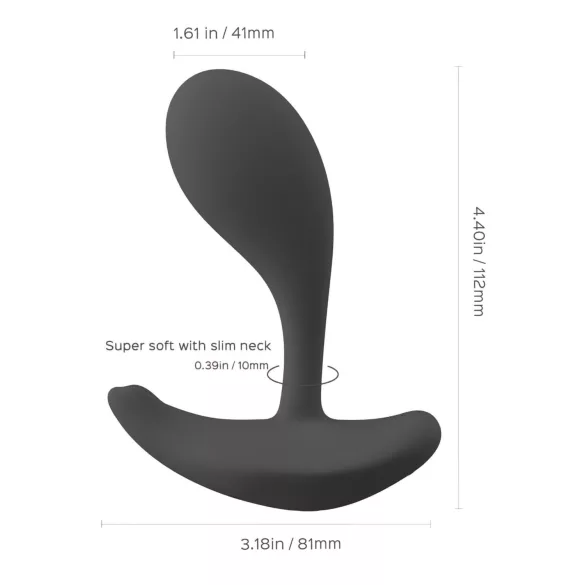 Honey Play Box Oly 2 - ar lietotni vadāms G-punkta un klitora stimulējošs vibrators (melns)