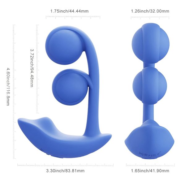 Honey Play Box Melody - 2in1 vibrators ar pērlītēm un Bluetooth funkciju zils