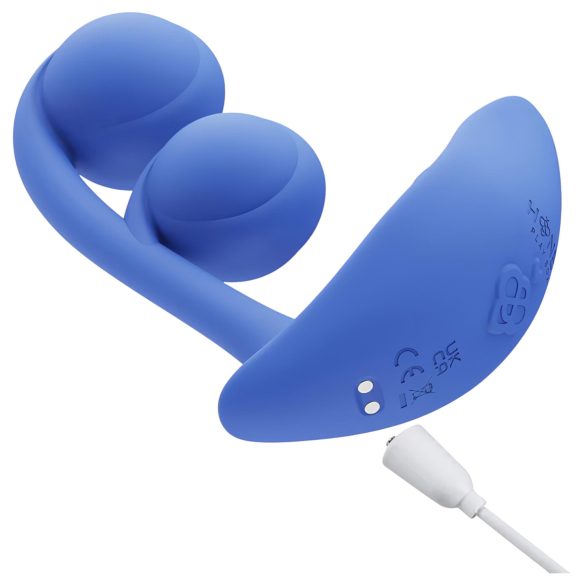 Honey Play Box Melody - 2in1 vibrators ar pērlītēm un Bluetooth funkciju zils