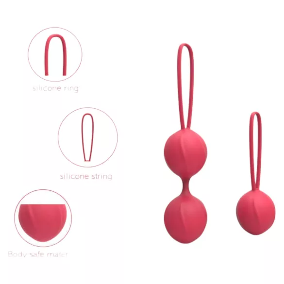 Cotoxo Cherry - geišas bumbiņu komplekts 2 gab. sarkans