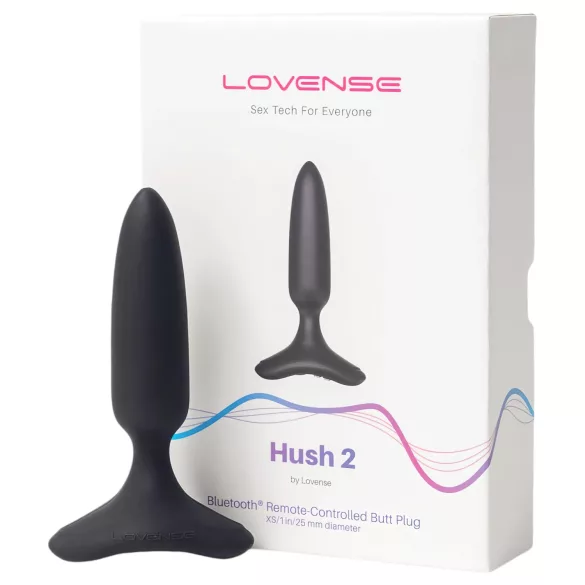 LOVENSE Hush 2 XS - uzlādējams mazs anālais vibrators (25 mm) - melns