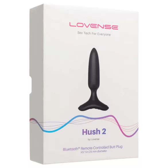 LOVENSE Hush 2 XS - uzlādējams mazs anālais vibrators (25 mm) - melns