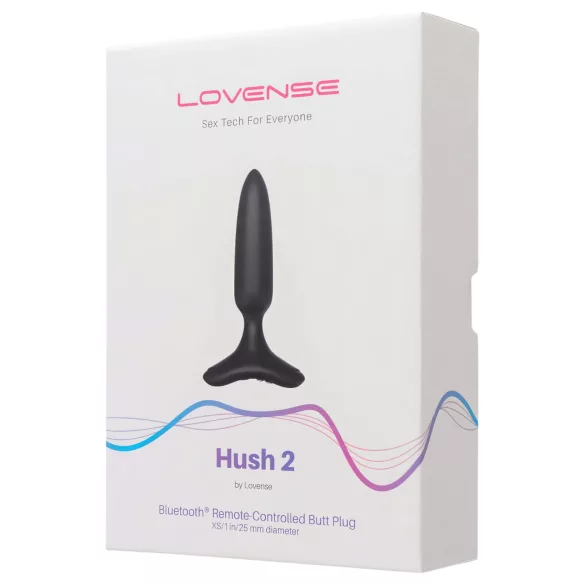 LOVENSE Hush 2 XS - uzlādējams mazs anālais vibrators (25 mm) - melns