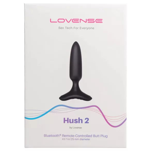LOVENSE Hush 2 XS - uzlādējams mazs anālais vibrators (25 mm) - melns