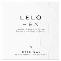 LELO Hex Original - prezervatīvi 3 gab luksusa kvalitāte