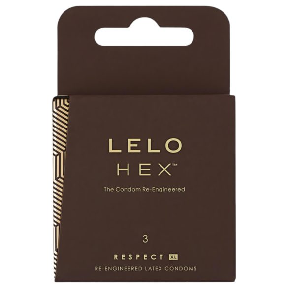 LELO Hex Respect XL - luksusa prezervatīvi (3 gab.)