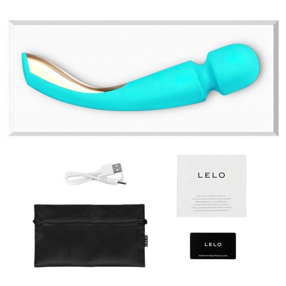 LELO Smart Wand 2 - masāžas vibrators liels uzlādējams tirkīza