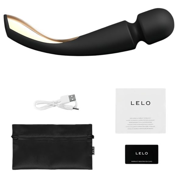LELO Smart Wand 2 - masāžas vibrators liels ar akumulatoru melns