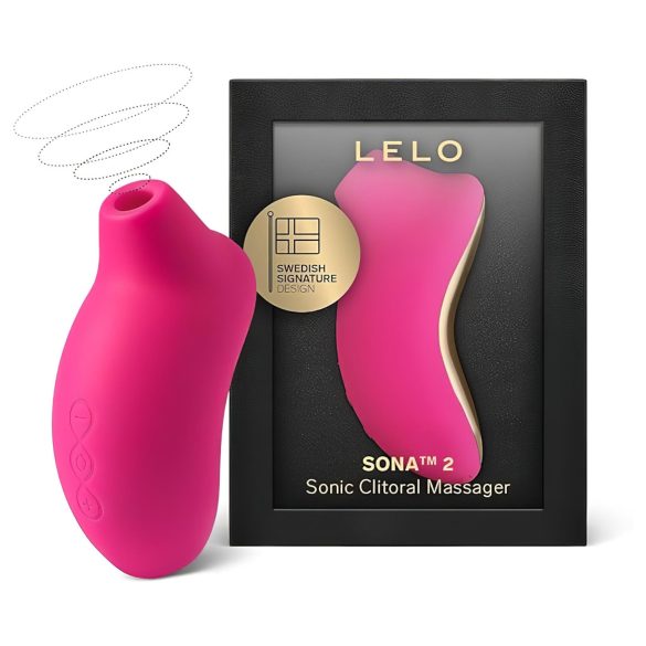 LELO Sona 2 - klitora stimulators ar skaņas viļņiem ķiršu krāsā