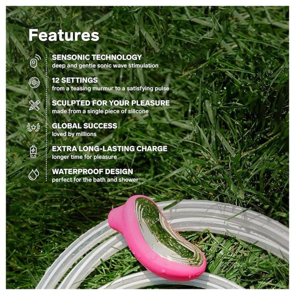 LELO Sona 2 - klitora stimulators ar skaņas viļņiem ķiršu krāsā