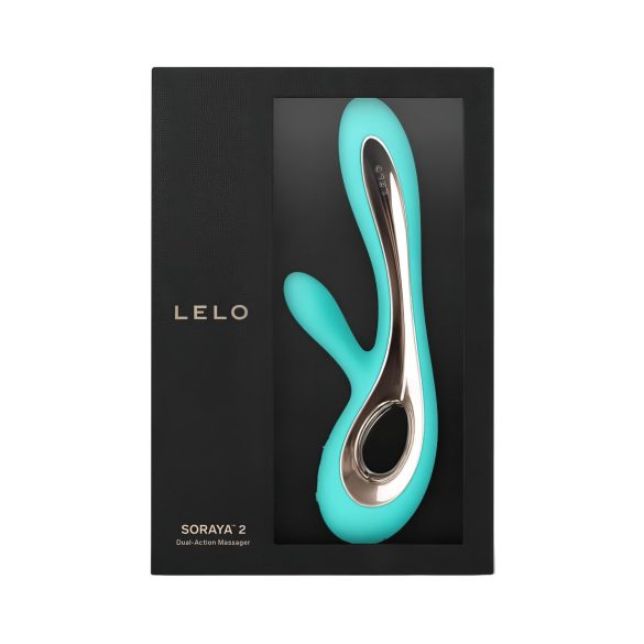 LELO Soraya 2 - ūdensnecaurlaidīgs vibrators (tirkīzs) ar klitora stimulatoru