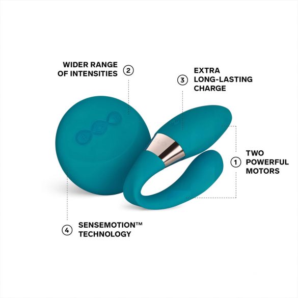 LELO Tiani Duo - pāru vibrators silikona zils