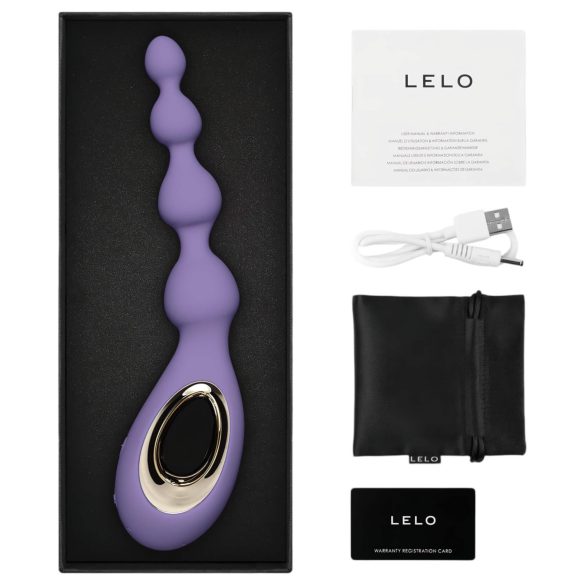 LELO Soraya Beads - anālais vibrators uzlādējams ūdensizturīgs violets