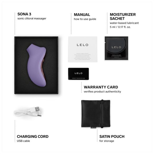 LELO Sona 3 - klitora stimulators ar viļņu tehnoloģiju lavandas krāsa