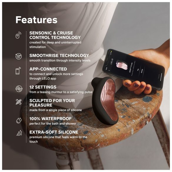 LELO Sona 3 Cruise - klitora stimulators ar viļņu tehnoloģiju melns