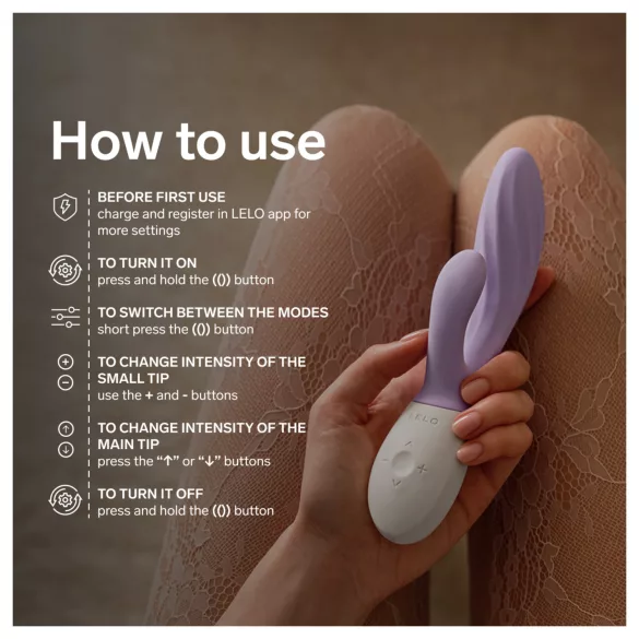 LELO INA Twist - lietotnei pieslēdzams, ar klitora atzaru aprīkots G-punkta vibrators (violets)